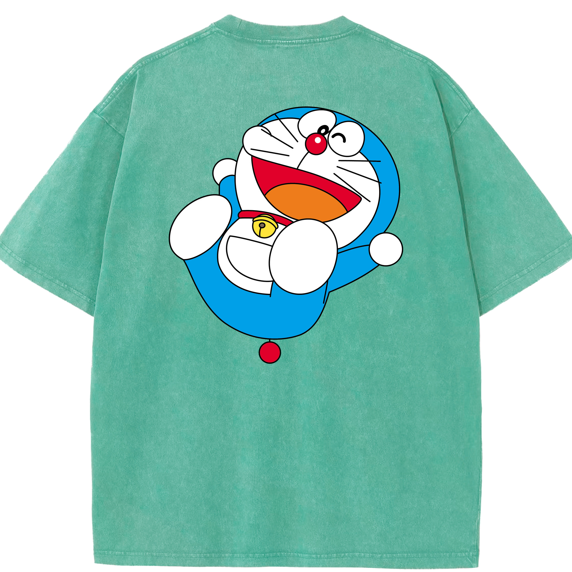 （画像用） ドラえもん Doraemon 綿100% ヴィンテージ風 半袖Tシャツ（背面プリント）